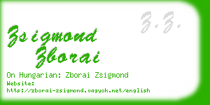 zsigmond zborai business card